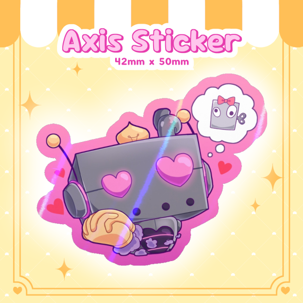 Axis Die Cut Sticker 💛🤖 (Undertale Yellow)