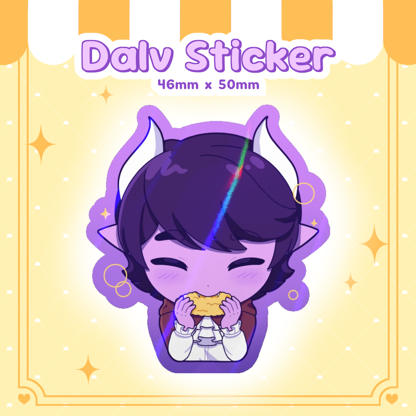 Dalv Die Cut Sticker 💛🦇 (Undertale Yellow)