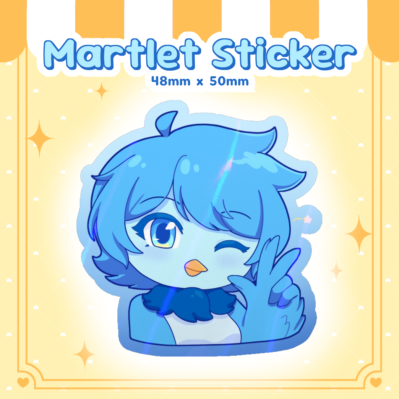 Martlet Die Cut Sticker 💛🪶 (Undertale Yellow)