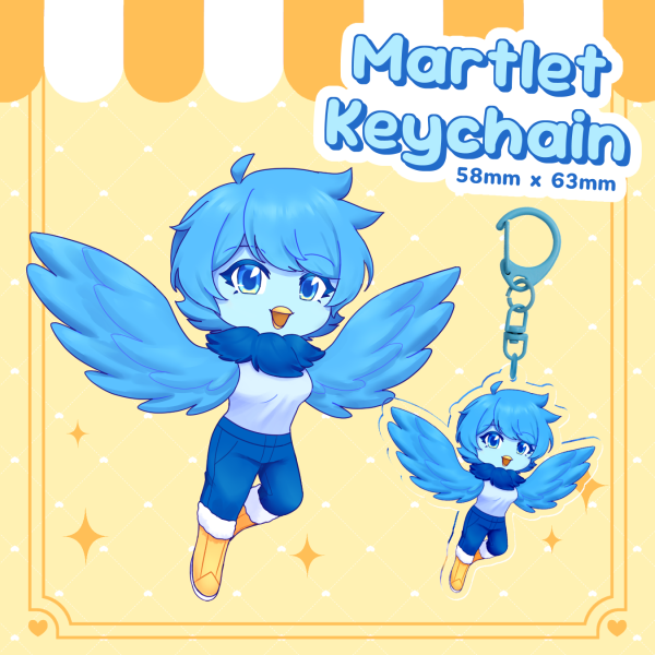 Martlet Acrylic Keychain 💛🪶 (Undertale Yellow)
