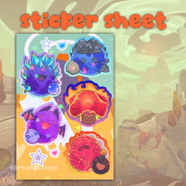 Ember Valley Slimes - Sticker Sheet