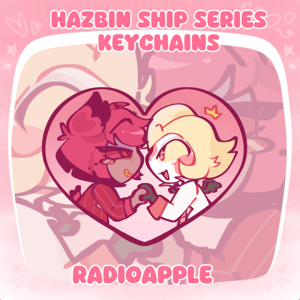 RadioApple Hazbin hotel ship series lucifer X alastor Clear Acrylic Keychains