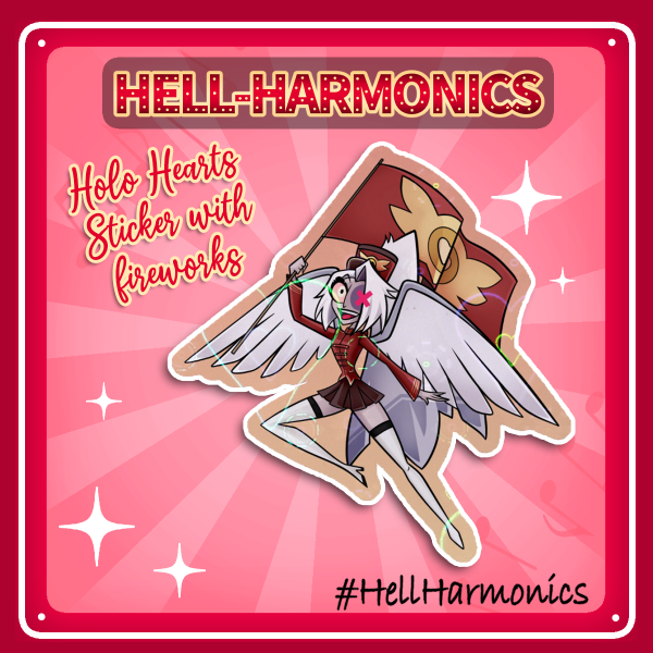 Hell-Harmonics || Vaggi || Holo Colored Edge Stickers