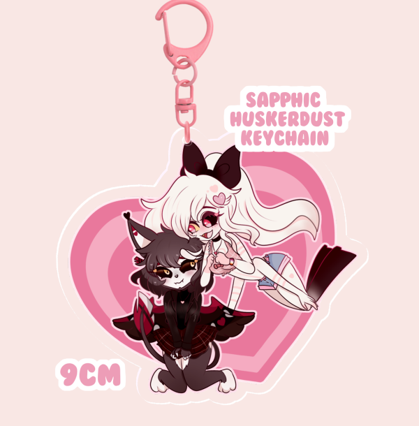 HuskerDust sapphic Keychain - 9cm Hazbin Hotel