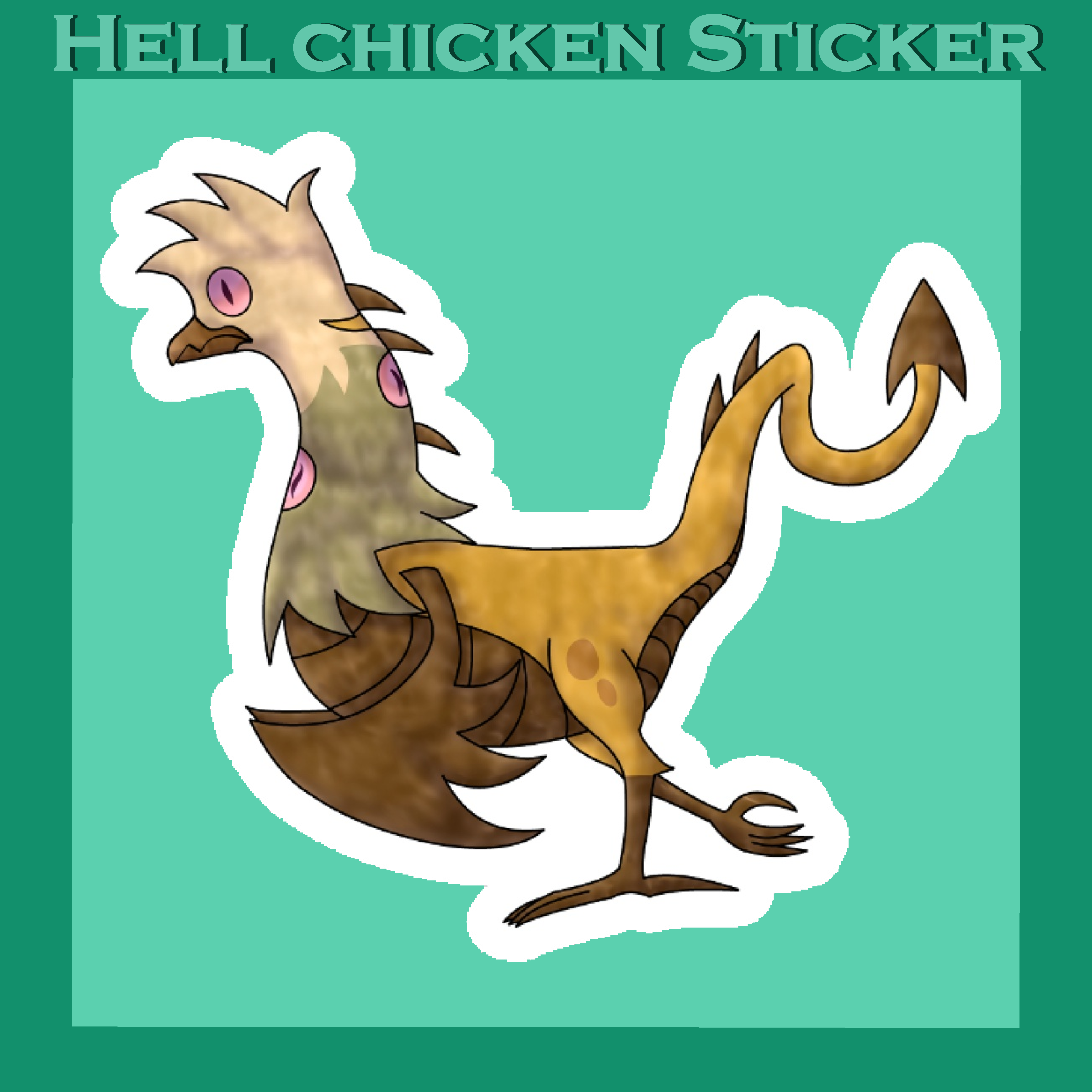 Hell Chicken sticker 2