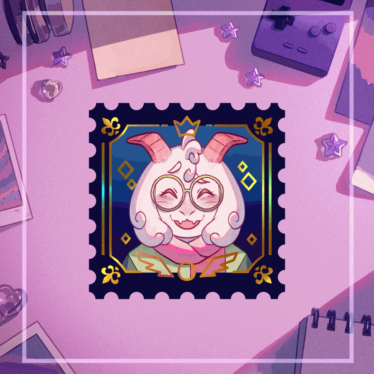 Ralsei Foil Stamp Sticker