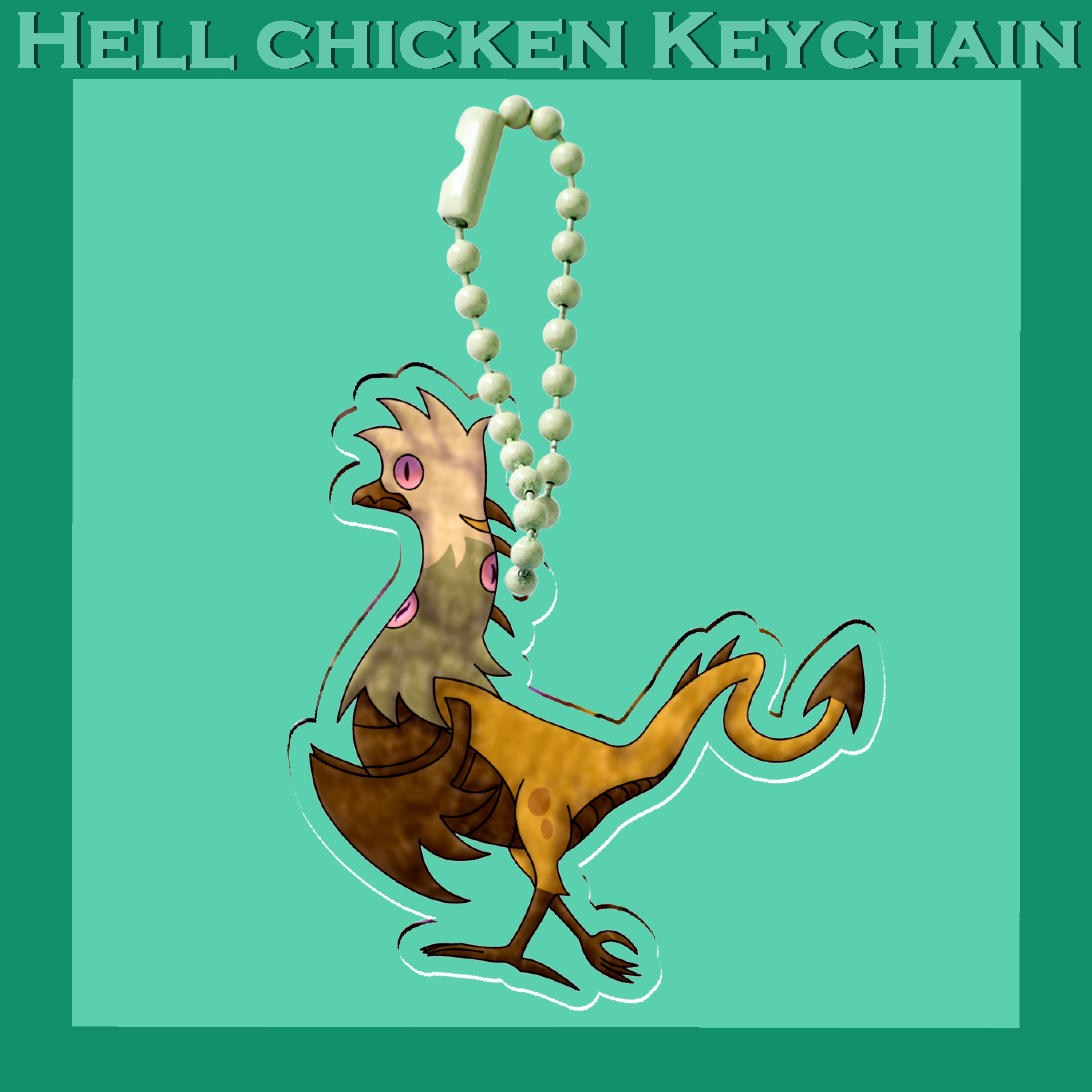 Hell Chicken Keychain