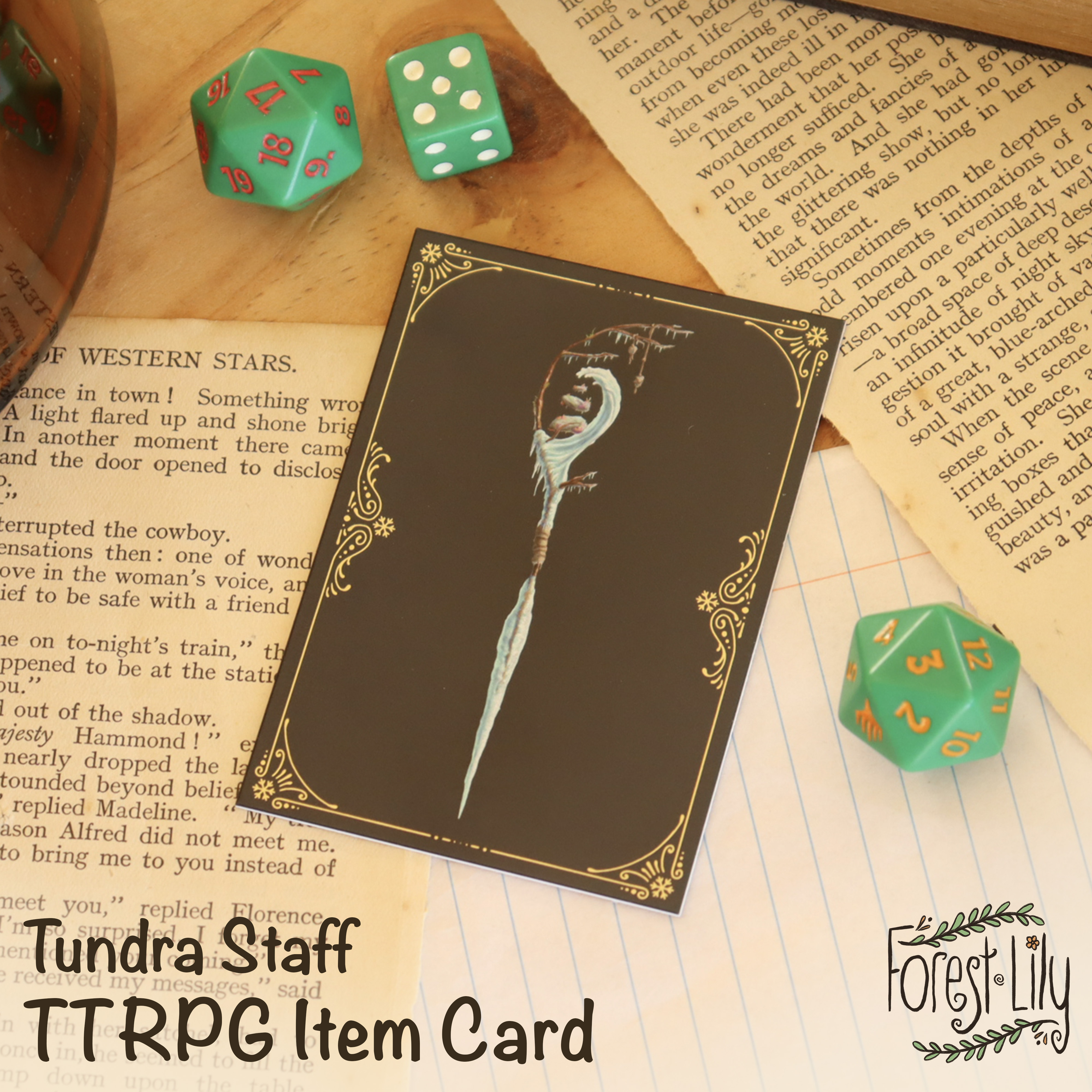 Tundra Staff TTRPG Home Brew Item Card