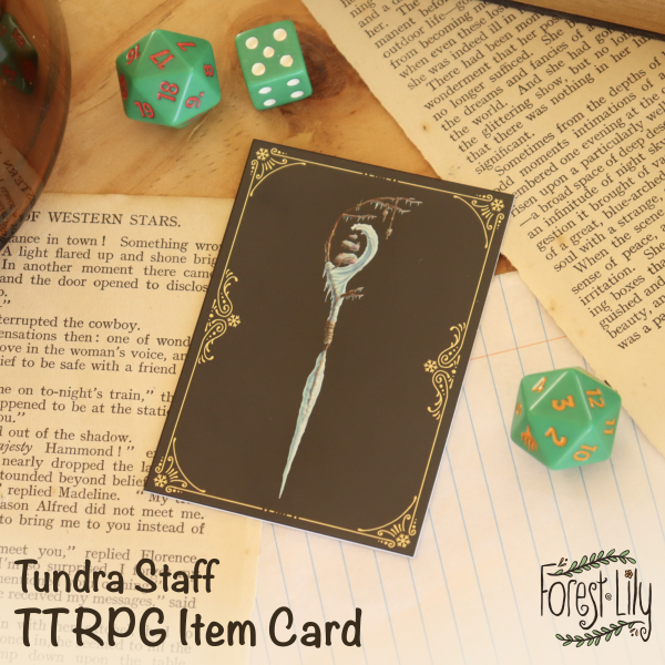 Tundra Staff TTRPG Home Brew Item Card
