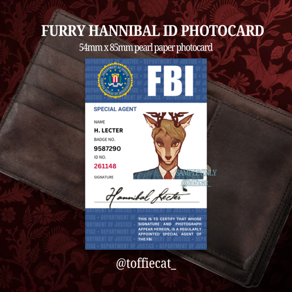 Furry Hannibal Lecter ID Photocard