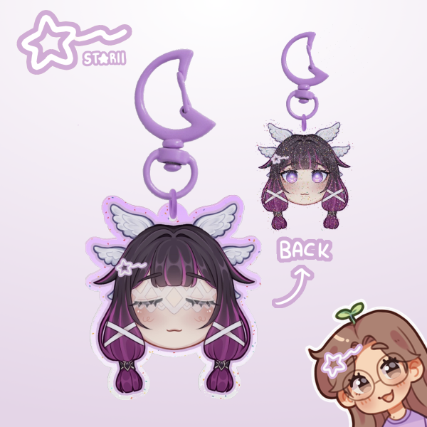 Columbina ᯓ★ Glitter Acrylic Keychain (DOUBLE-SIDED)