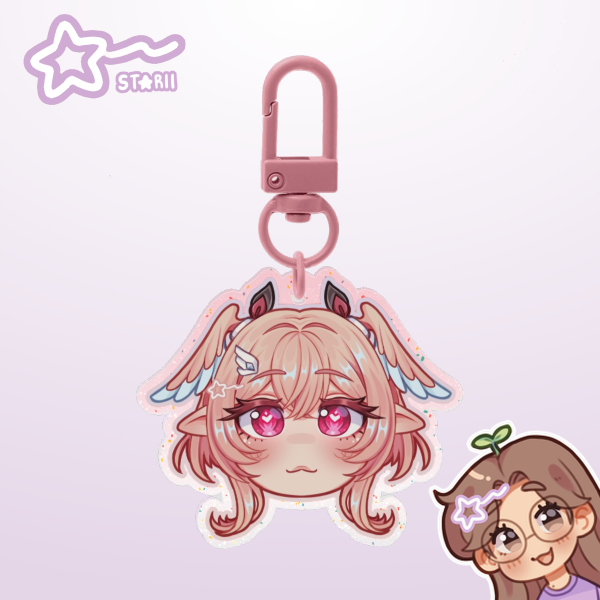 Linnea ᯓ★ Glitter Acrylic Keychain
