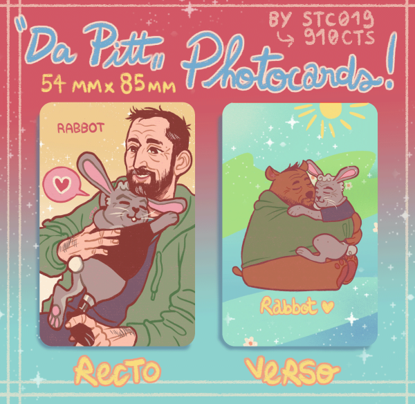 "Robby and bunny!Jack" Pearl Paper Photocards