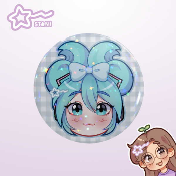 CinnaMiku ᯓ★ Button Pin (44mm)