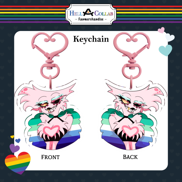 Angel Dust | Acrylic Keychain | HellACollab Pride Collection