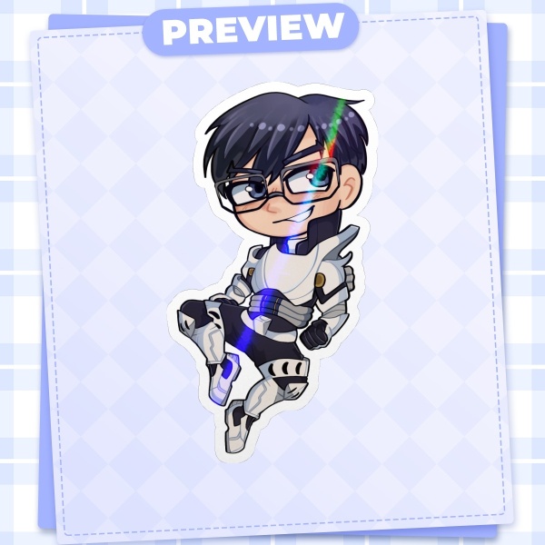 Tenya iida My Hero Academia Holographic Die Cut Stickers