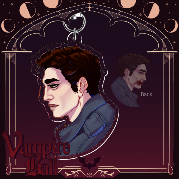 Edward Cullen 6.5cm Double-Sided Glitter Acrylic Keychain (Twilight)