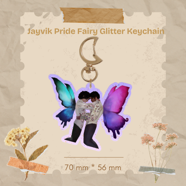 Jayvik Pride Fairy Glitter Keychain