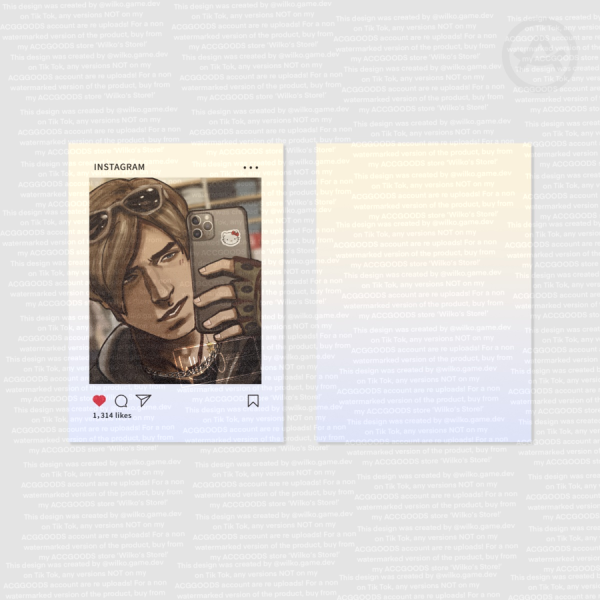 Leon S. Kennedy Modern Fanart Pearl Paper Photocard