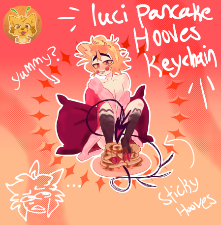 Lucifer pancake hooves keychain