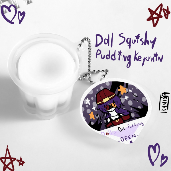 Doll Murder Drones Squishy Pudding Jelly Keychain ⭐