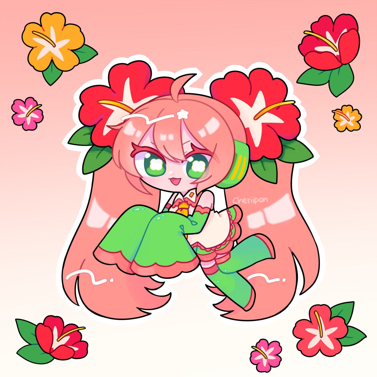 Hibiscusmiku Sticker