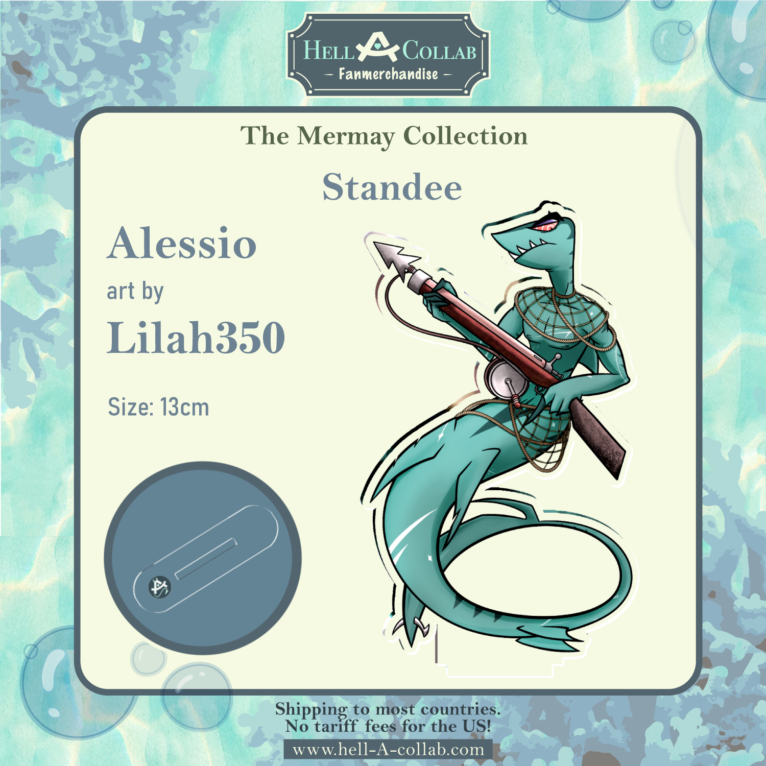Alessio || Acrylic Standee || Hellacollab Mermay Collection