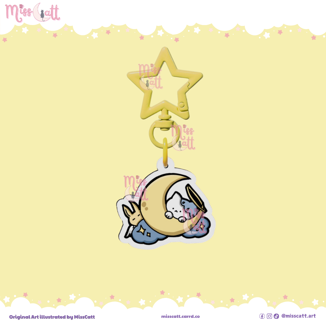 Luna | Angel | Acrylic Keychain