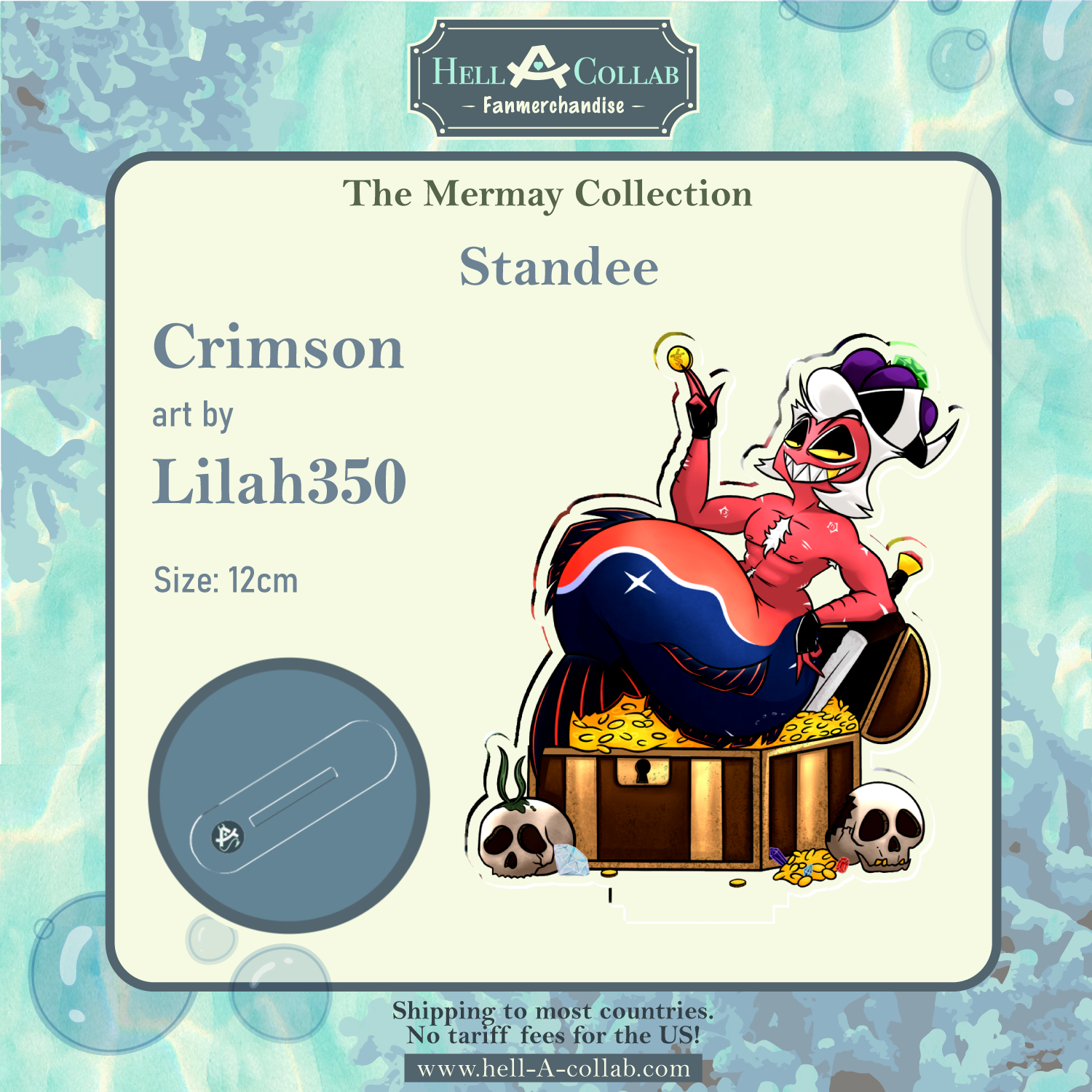 Crimson Knolastname || Acrylic Standee || Hellacollab Mermay Collection