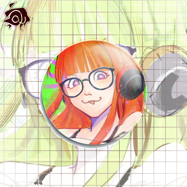 Futaba Sakura Holographic Button/Pin