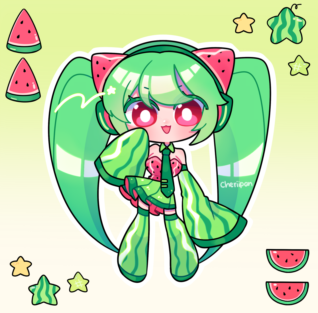 Watermelonmiku Sticker