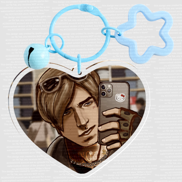 Leon S. Kennedy Modern Fanart Keyring (Double sided!)