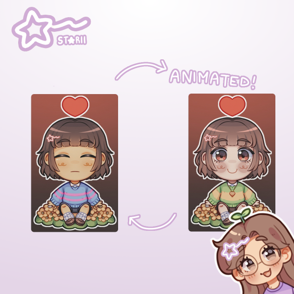 Frisk & Chara ᯓ★ Lenticular Photocard