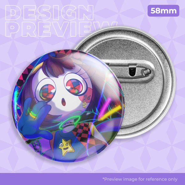 Raver Pomni Round Halo Button