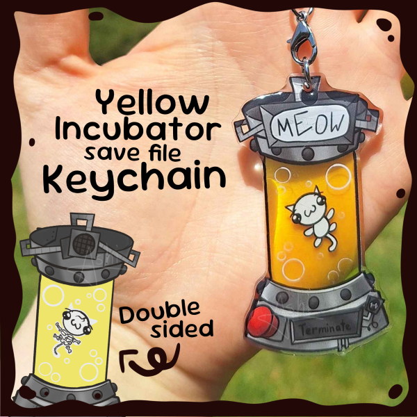 Mewgenics Yellow Incubator save file keychain