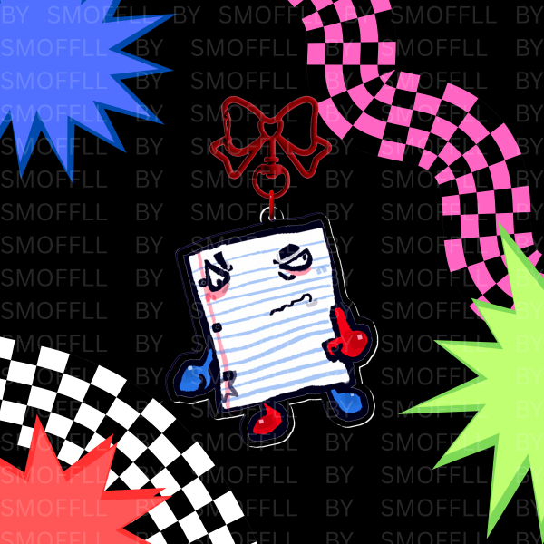 Looseleaf/Evil Paper Inanimate Insanity --- Classic Acrylic Keychain