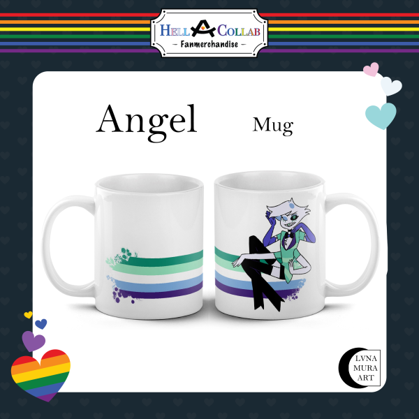 Angel Dust Mug || Hell-a-Collab Pride Collection