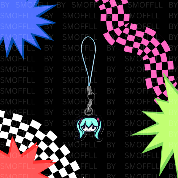 Hatsune Miku Vocaloid --- Classic Acrylic Phone Charm