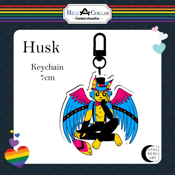 Husk Keychain || Hell-a-Collab Pride Collection