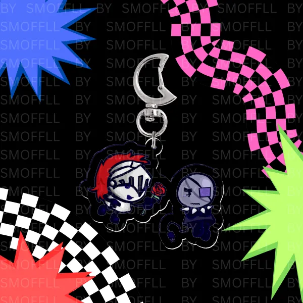 PlasmaKnight Paper Puppets Take 2 --- Classic Acrylic Keychain