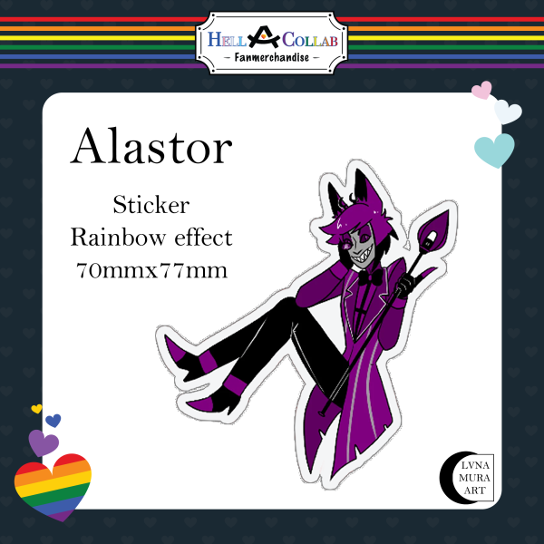 Alastor Sticker || Hell-a-Collab Pride Collection