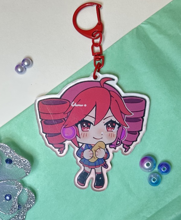 Kasane Teto Chibi Keychain