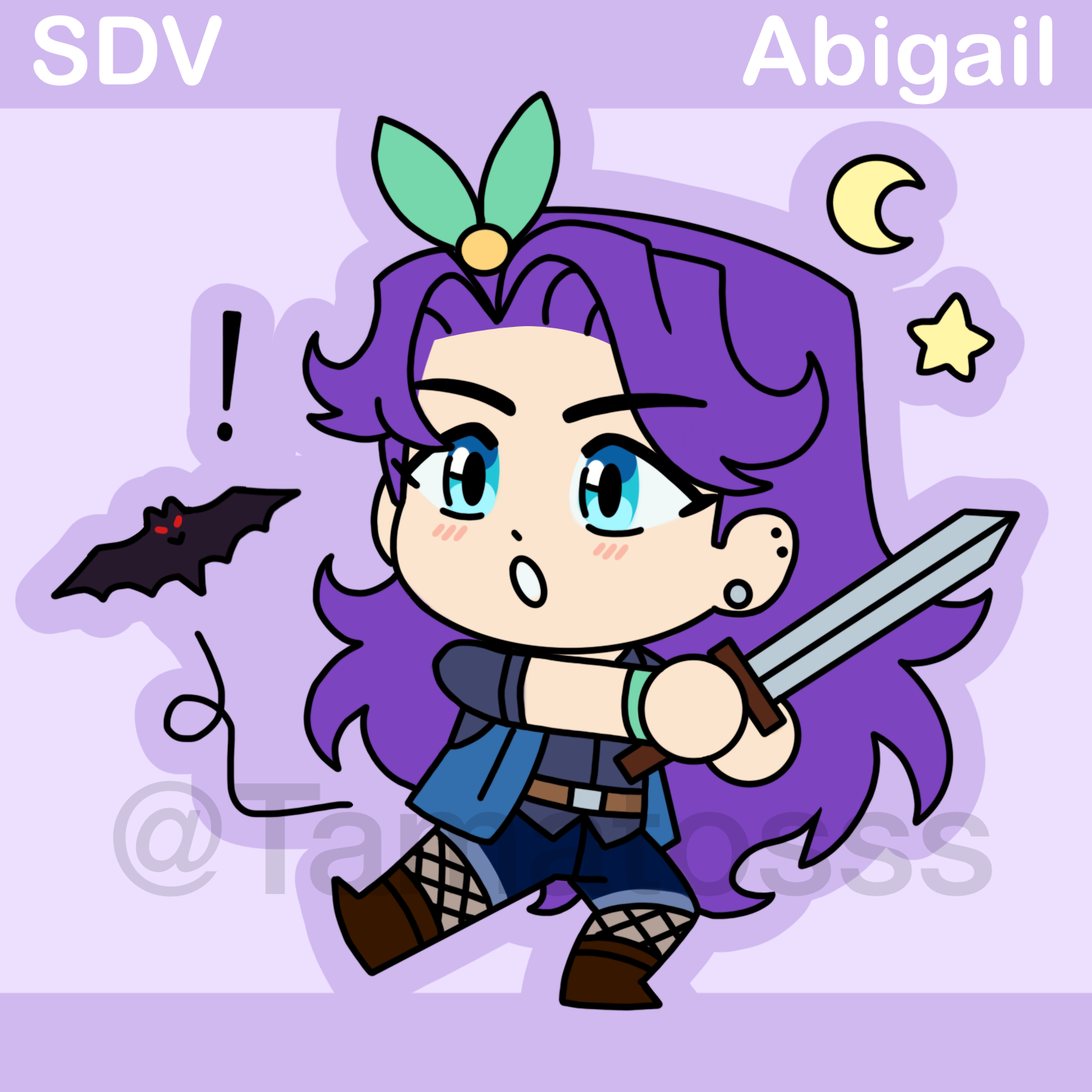Abigail Stardew Valley Sticker (Glossy)