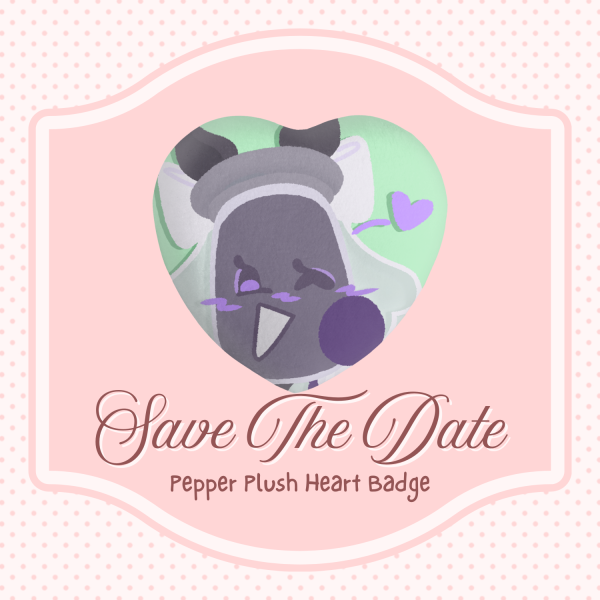 Inanimate Insanity — Pepper Wedding Plush Heart Badge