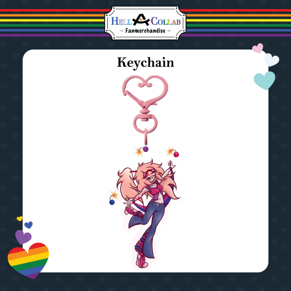 Cherri Bomb Keychain || Hell-a-Collab Pride Collection