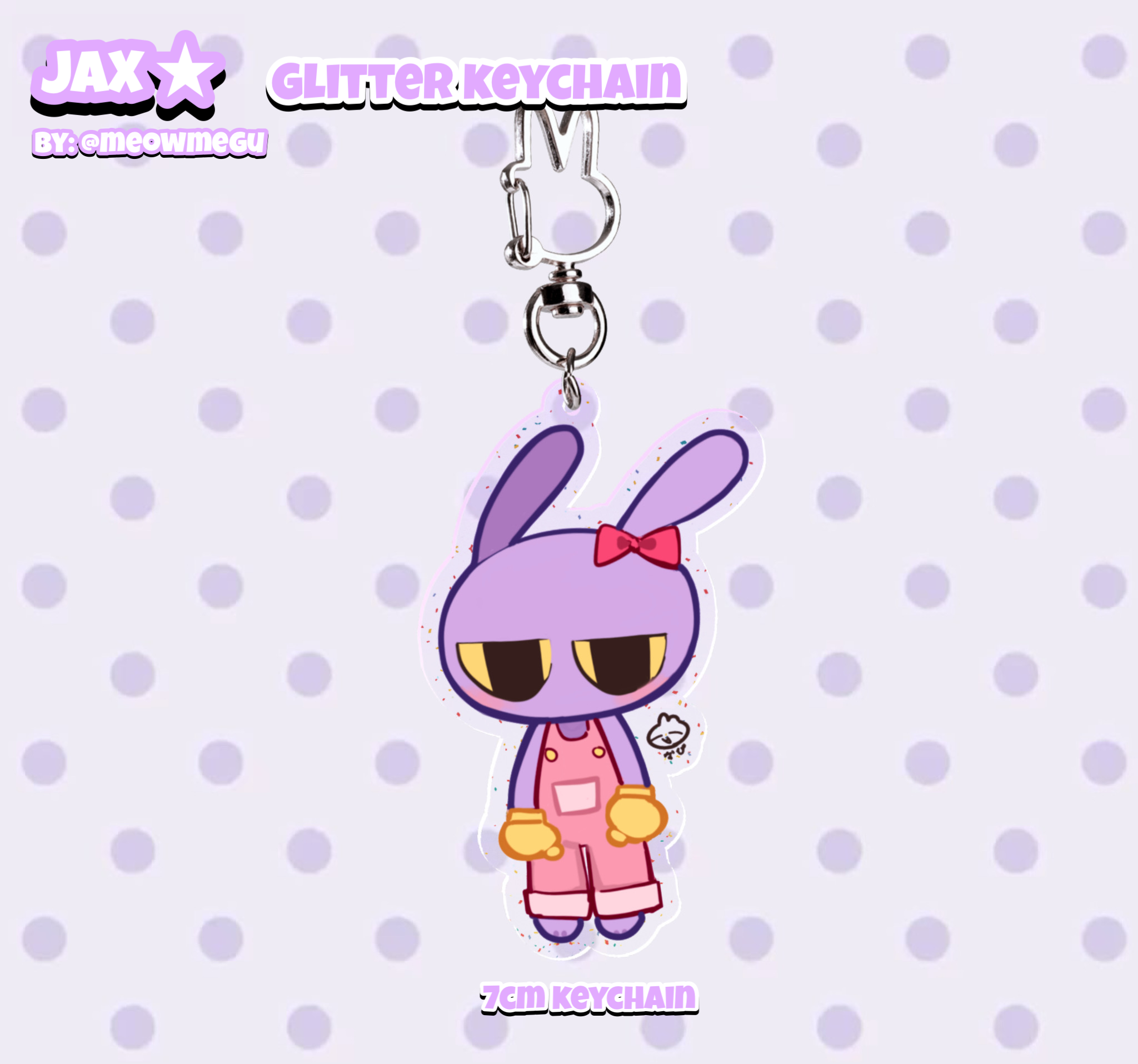 ♡ JAX Glitter Keychain  - by: meowmegu ♡