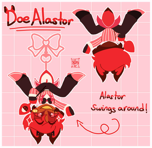 Swinging Alastor Keychain || Doe Alastor Week