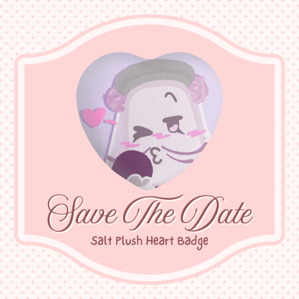 Inanimate Insanity — Salt Wedding Plush Heart Badge