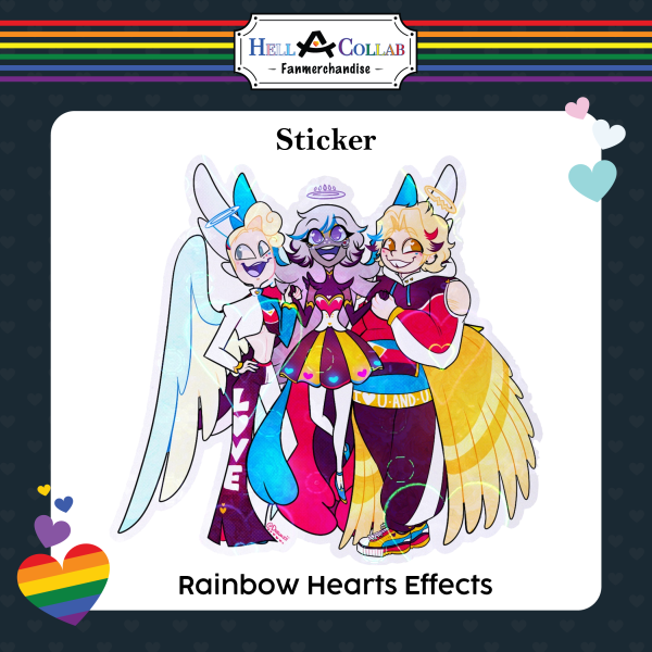 Heaven's Triple Love Polyamorous - Sticker - Pride 2026