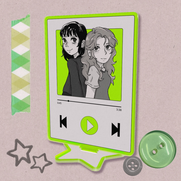 Green Yuri Acrylic Stand